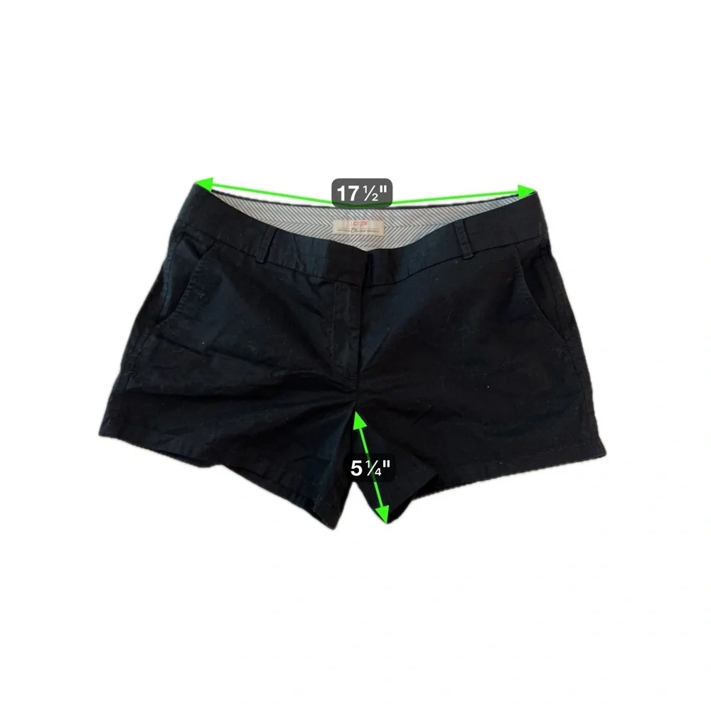 J.Crew Black Chino Broken-In Cotton Mini Shorts Size 12 | Clean Girl Classic - Picture 11 of 14